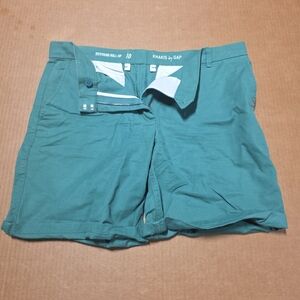 Gap Khakis Women’s Shorts Size 10 Mint Green Boyfriend Roll-Up Stretch
